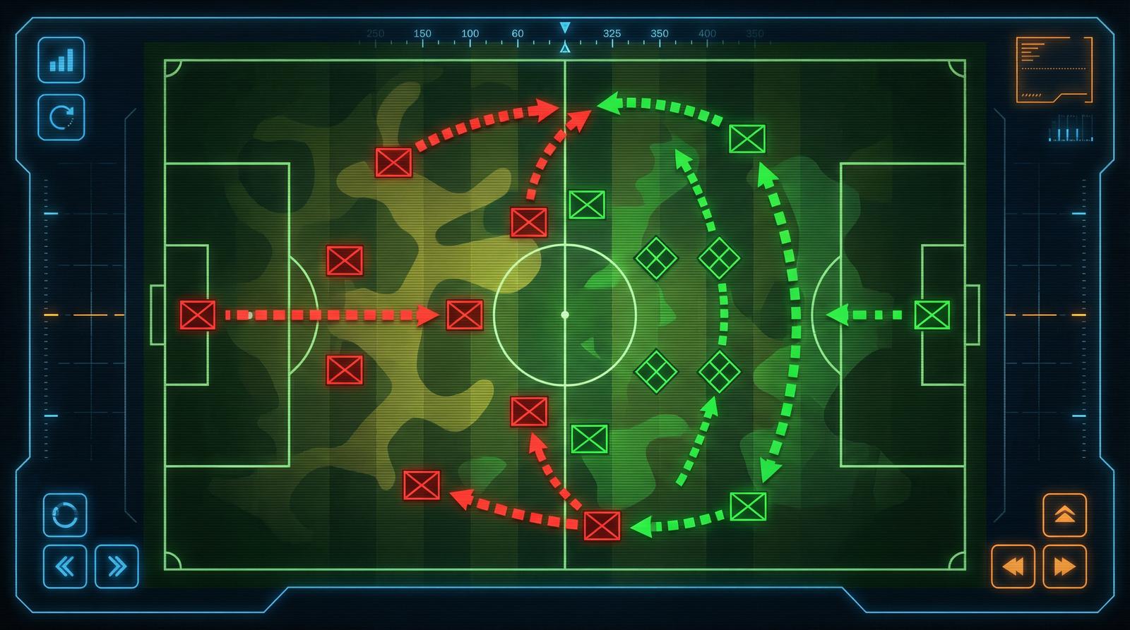 乐球直播战术分析界面 - im体育 赛事数据可视化